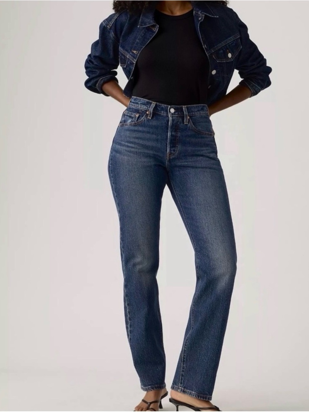 Levi's Dark Blue Straight Leg Women's Jeans